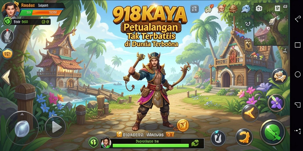 Tangkapan layar 918KAYA menampilkan petualangan seru di dunia terbuka.