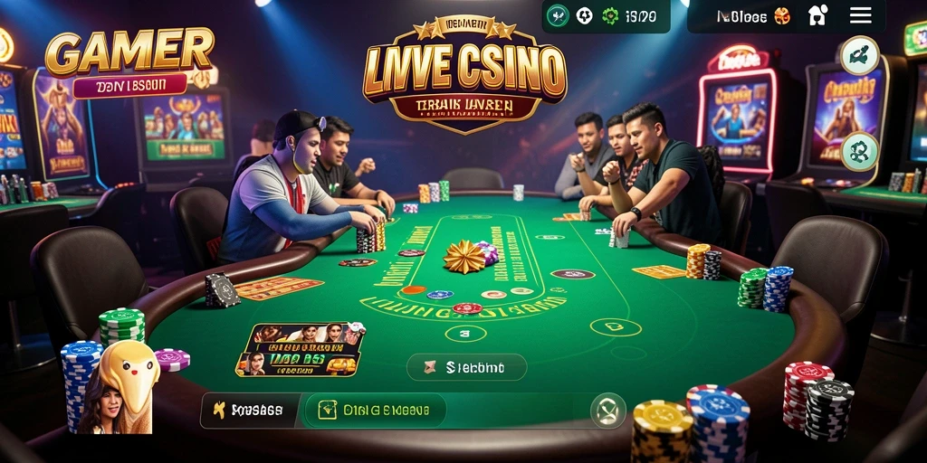 Tampilan gameplay Live Casino yang seru dan menarik di GAMERP.