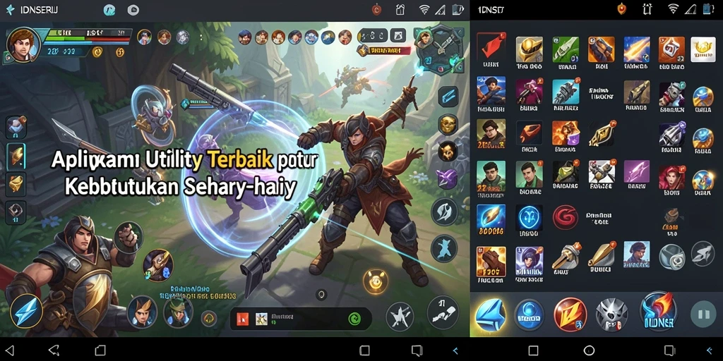 Screenshot utama aplikasi IDNSERU dengan tampilan antarmuka yang sederhana.
