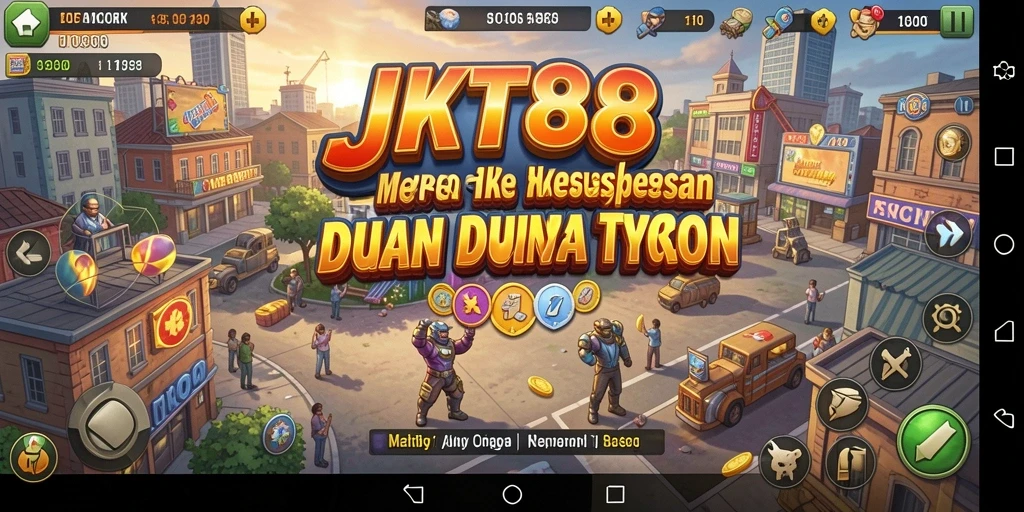 Tampilan gameplay JKT88 yang menarik dengan elemen Tycoon yang kental.