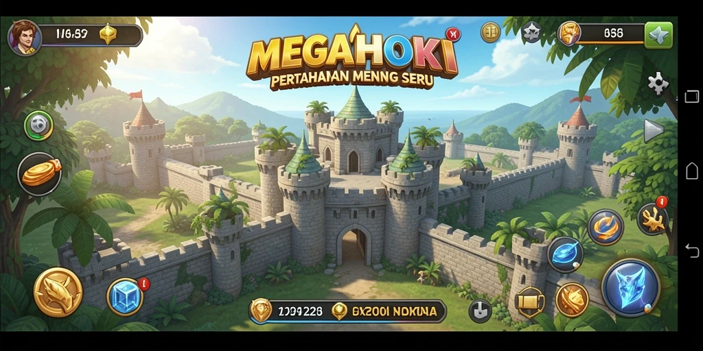 Gameplay seru Tower Defense di MEGAHOKI dengan strategi menara.