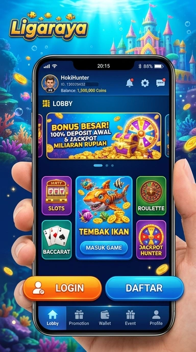 Fitur pencarian cepat dalam aplikasi ligaraya.